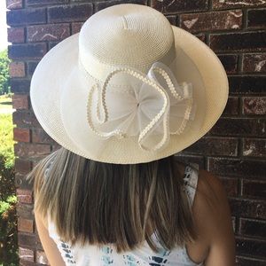 Pearl and Lace Derby Hat